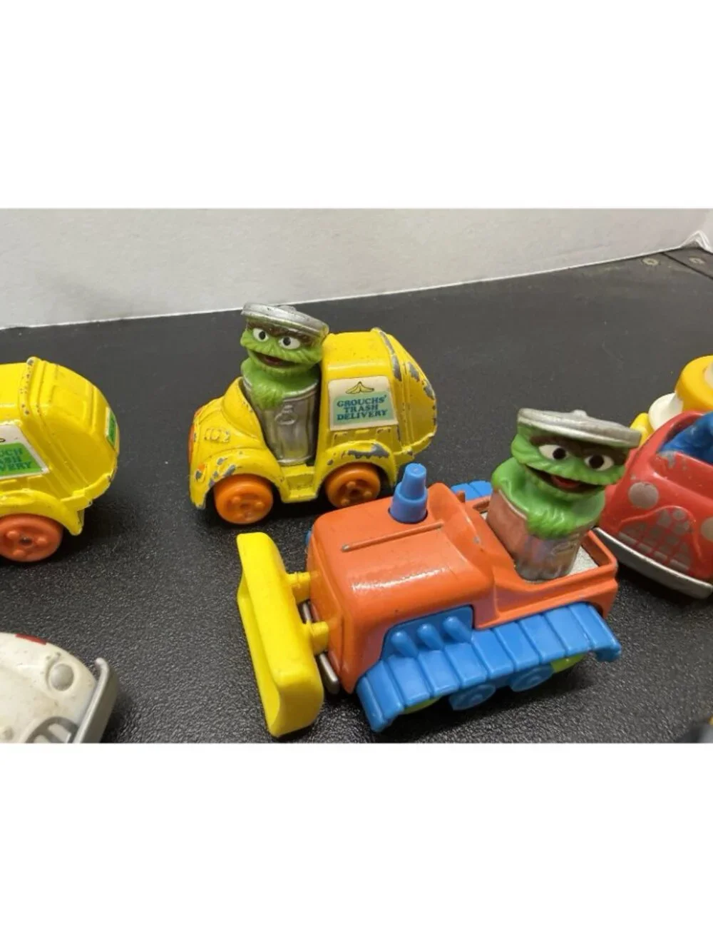 Vintage 1980s Sesame Street Diecast Cars Lot of 19 Big Bird Elmo Ernie Grover